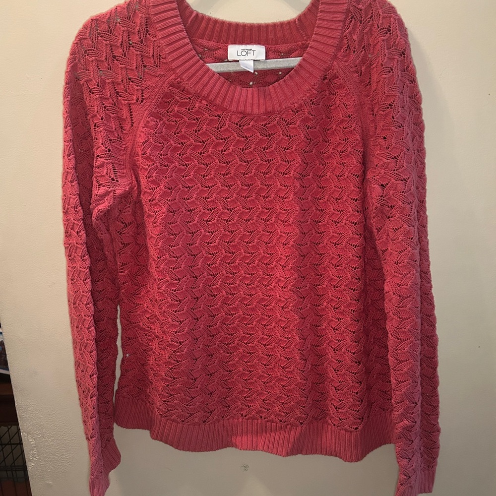 LOFT Women's Pink Sweater
